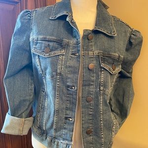 ANA Puff Sleeve Lightweight Denim Jacket